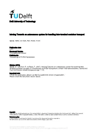 Delft University of Technology Intralog Towards an Autonomous System For