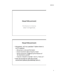 Head Movement