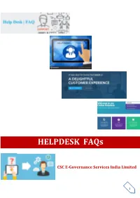 HELPDESK Faqs