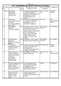 LIST OFSST Hosp.& Ph.NO