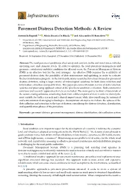Pavement Distress Detection Methods: a Review