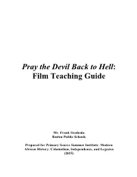 Pray the Devil Back to Hell: Film Teaching Guide