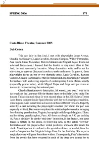 SPRING 2006 171 Costa Rican Theatre, Summer 2005 Deb Cohen