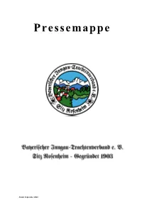 2020 Pressemappe Bayerischer Inngau-Trachtenverband E. V