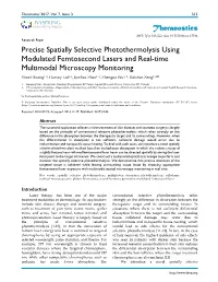Precise Spatially Selective Photothermolysis Using Modulated