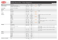 SAAS Boss Kits / Hub Adaptors Version 20210913