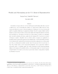Wealth and Policymaking in the U.S. House of Representatives