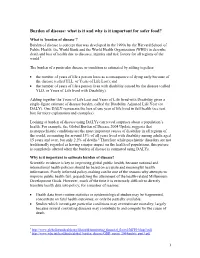 Burden of Disease: What Is It and Why Is It Important for Safer Food?