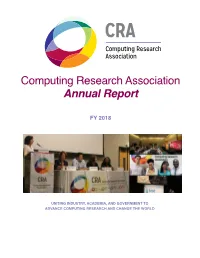 Computing Research Association Annual Report