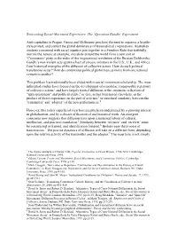 Reinventing Social-Movement Repertoires: the ‘Operation Gandhi’ Experiment