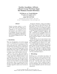Senserelate::Allwords - a Broad Coverage Word Sense Tagger That Maximizes Semantic Relatedness
