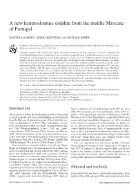 A New Kentriodontine Dolphin from the Middle Miocene of Portugal
