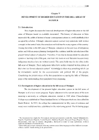 Development of Higher Education in the Hill Areas | 100 Chapter V