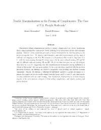 Double Marginalization in the Pricing of Complements: the Case of U.S