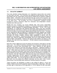 Rec 19 Information and Interpretive Opportunities and Needs Assessment