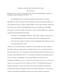 1 Hutcheson and Kant: Moral Sense and Moral Feeling Published In