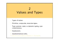 2 Values and Types