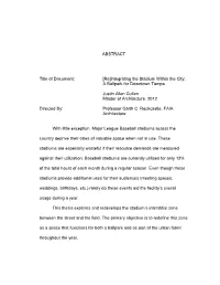 ABSTRACT Title of Document: [Re]Integrating the Stadium