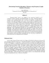 Determining Venusian Lithospheric Thickness Using Frequency-Length Statistics of Fractures