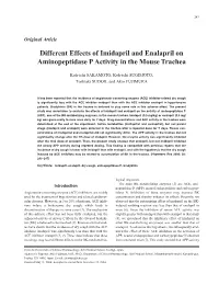 Different Effects of Imidapril and Enalapril on Aminopeptidase P Activity in the Mouse Trachea