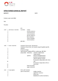 How to Report on a Surgical Procedure