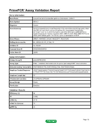 Primepcr™Assay Validation Report