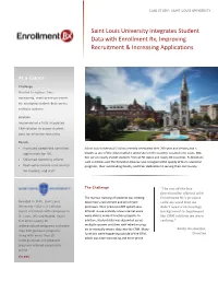 Saint Louis University Integrates Student Data with Enrollment Rx, Improving Recruitment & Increasing Applications