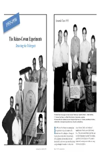 The Reines-Cowan Experiments-Detecting the Poltergeist