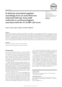 A Wild Boar Dominated Ungulate Assemblage from an Early Holocene Natural Pit Fall Trap