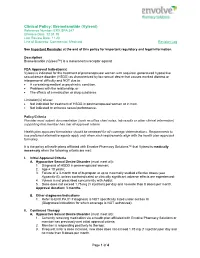 Bremelanotide (Vyleesi) Reference Number: ERX.SPA.347 Effective Date: 12.01.19 Last Review Date: 11.20 Line of Business: Commercial, Medicaid Revision Log