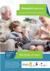 Demenzwegweiser Wo Finde Ich Was?