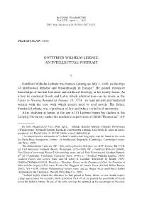 Gottfried Wilhelm Leibniz: an Intellectual Portrait
