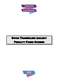 Govia Thameslink Railway Penalty Fares Scheme