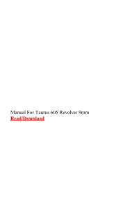Manual for Taurus 605 Revolver 9Mm.Pdf