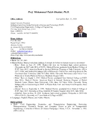 Mohammed Taleb Obaidat; Ph.D