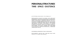 Personal Structures TIME · SPACE · EXISTENCE