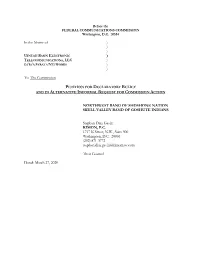 Petition for Declaratory Relief and in Alternative Informal Request for Commission Action