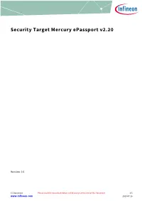 Security Target Mercury Epassport V2.20
