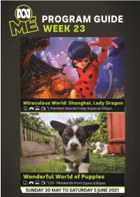 ABC ME Program Guide: Week 23 Index