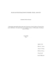 Death and the Female Body in Homer, Vergil, and Ovid