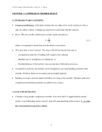 Design of Compression Members