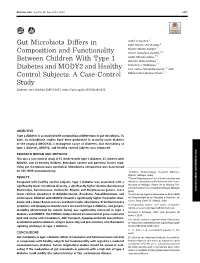 Gut Microbiota Differs in Composition and Functionality Between Children