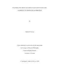 LATERAN IV to IGNORANTIA SACERDOTUM by Andrew B
