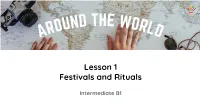 Lesson 1 Festivals and Rituals