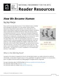 NATIONAL ENDOWMENT for the ARTS Reader Resources