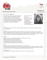 Reading Group Guide Spotlight