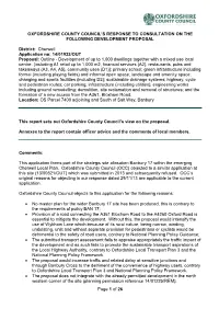 Cherwell Application No: 14/01932/OUT Proposal: Outline - Development of up to 1,000 Dwellings Together with a Mixed Use Local Centre