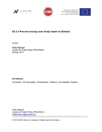 D3.3.3 Process-Tracing Case Study Report on Estonia
