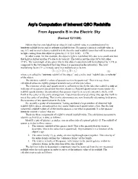 Quantization of QSO Redshifts (Appb)
