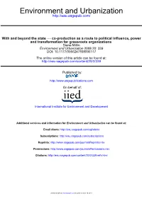 Environment and Urbanization